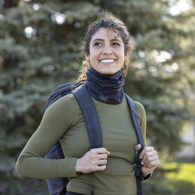 BUFF CoolNet UV Neck Gaiter â€“ Solid Colors, UPF 50 Sun Protection, Breathable Cooling Face Mask & Headwear, 12+ Ways to Wear, Quick Dry, Polygiene & HeiQ Fresh Tech, Recycled Polyester, Black, Adult Size - Image 2